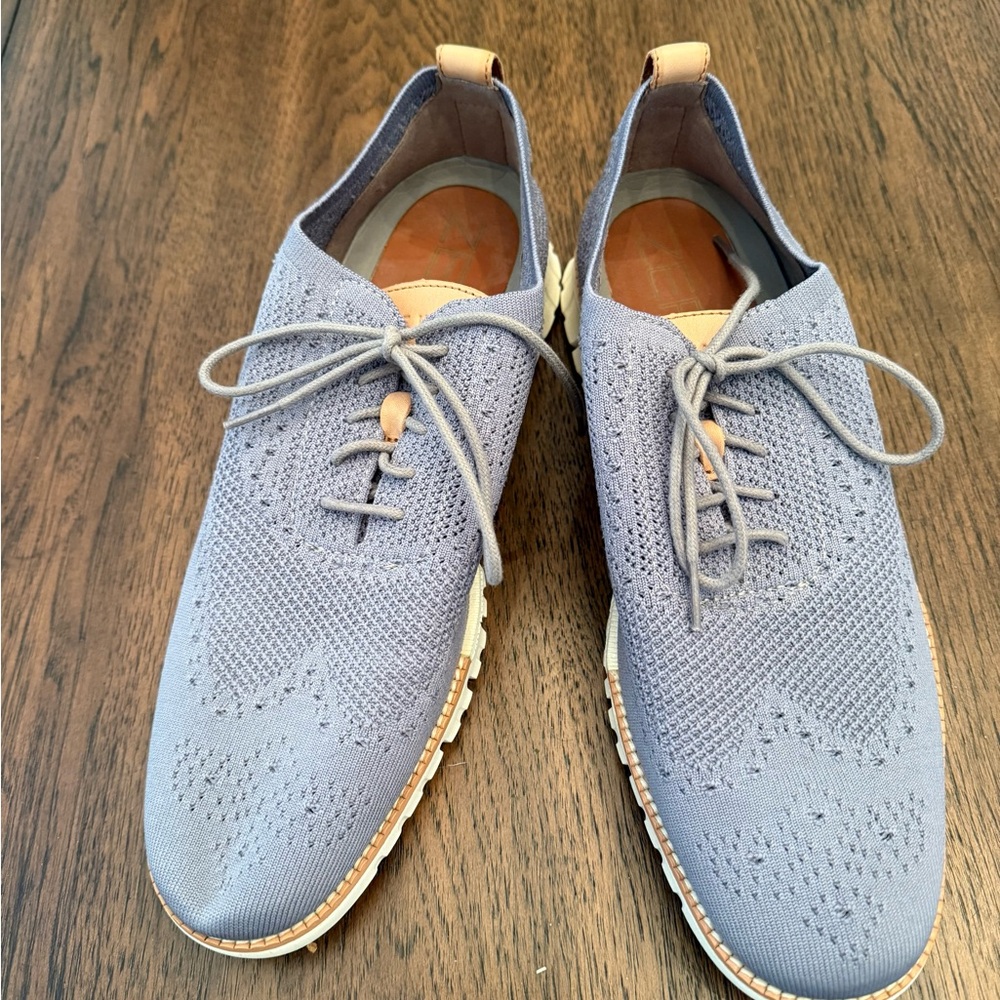Cole Haan Grey Zerogrand Knit Oxfords